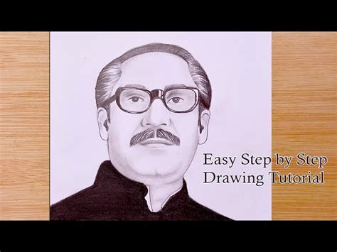 banga drawing|Banga Bandhu Sheikh Mujibur Rahman pencil sketch .